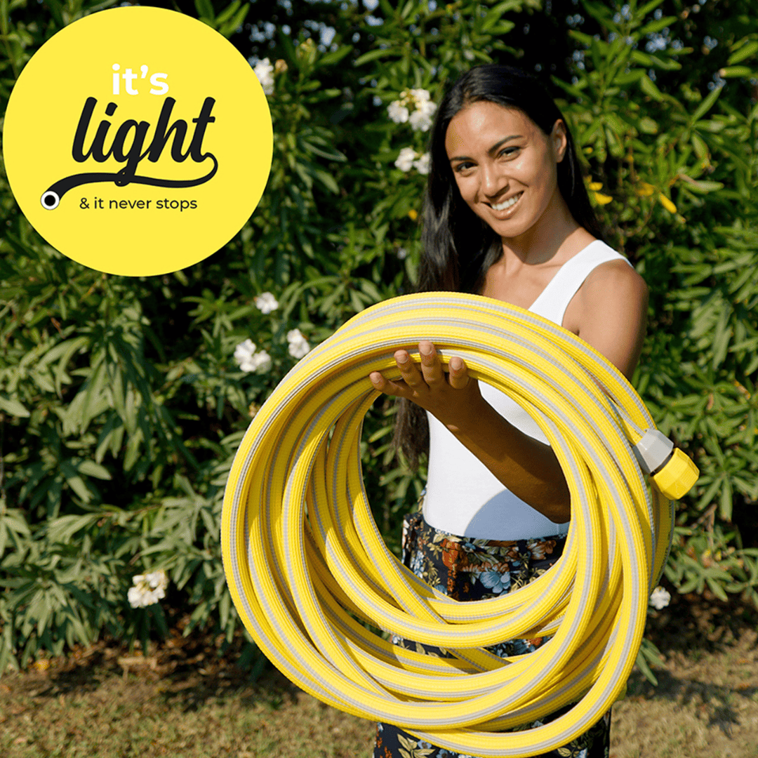 Lightweight Garden Hose (15 / 22,5 / 30 m) - 3/4" + Quick Connectors (It's Light Kink Kong)