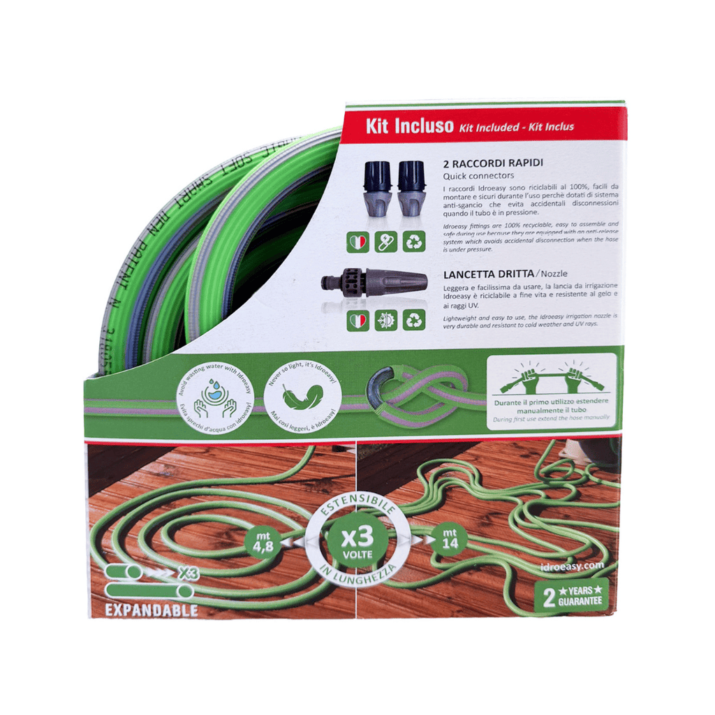 Expandable Garden Hose (7 / 14 m) - 1/2'' + Nozzle + Quick Connectors (It's Magic Smart Open)
