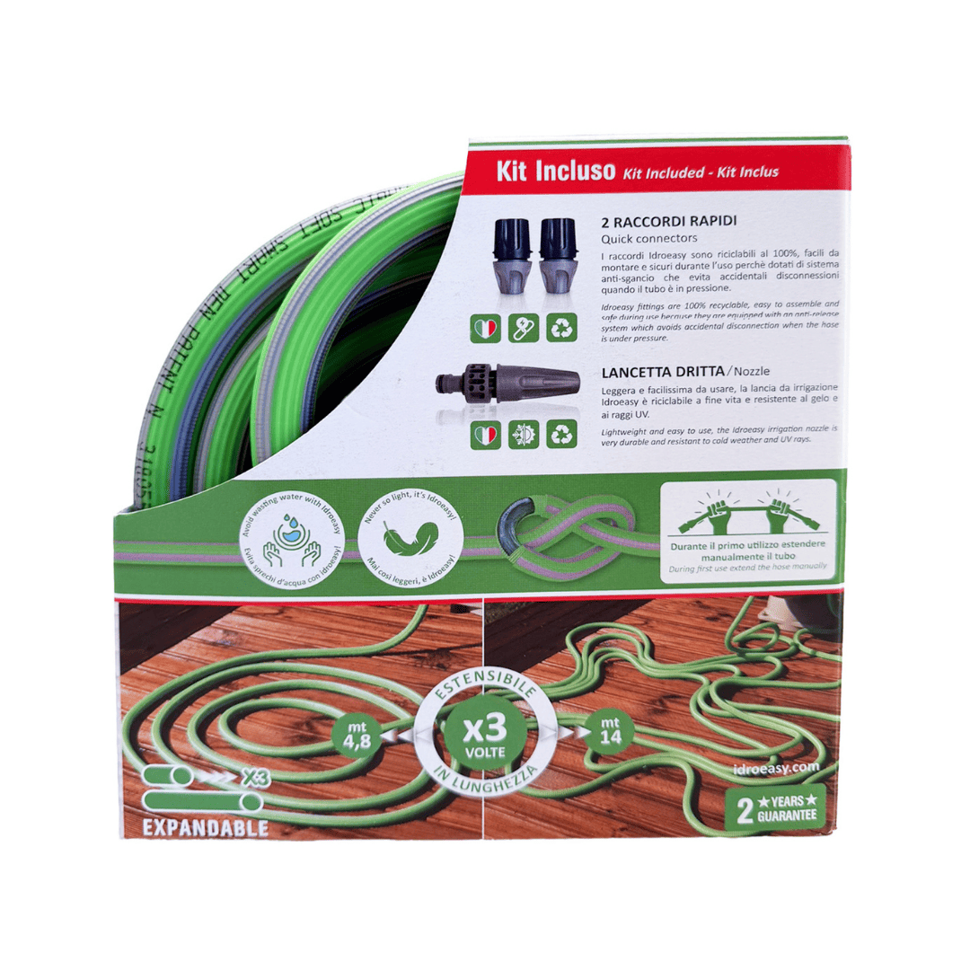 Expandable Garden Hose (7 / 14 m) - 1/2'' + Nozzle + Quick Connectors (It's Magic Smart Open)