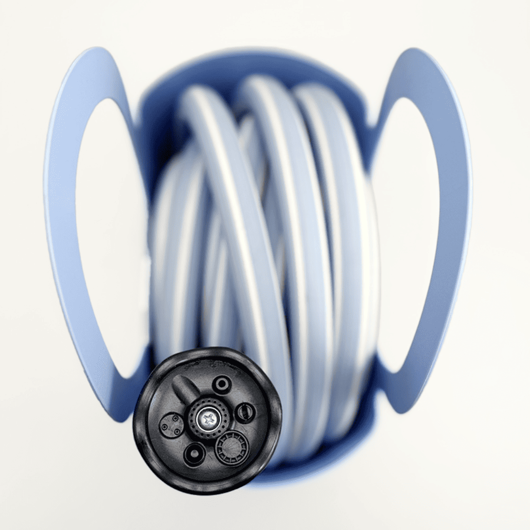 Expandable Garden Hose (10 / 20 m) - 5/8'' + Nozzle + Quick Connectors (It's Magic Soft Pastel Blue) Secondary image