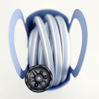 Expandable Garden Hose (10 / 20 m) - 5/8'' + Nozzle + Quick Connectors (It's Magic Soft Pastel Blue)