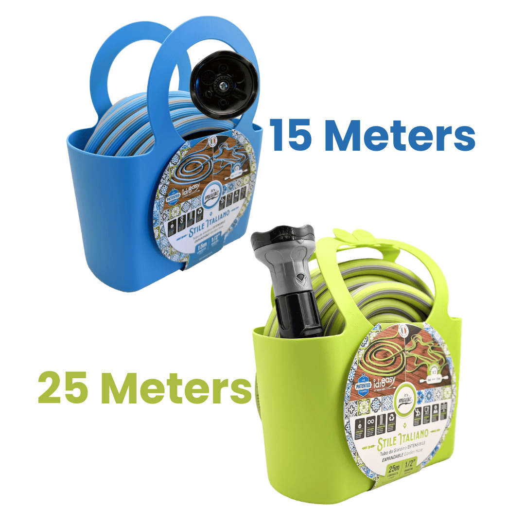 Expandable Garden Hose (15 / 25 m) - 1/2'' + Nozzle + Quick Connectors (It's Magic Stile Italiano) Imagen secundaria del producto
