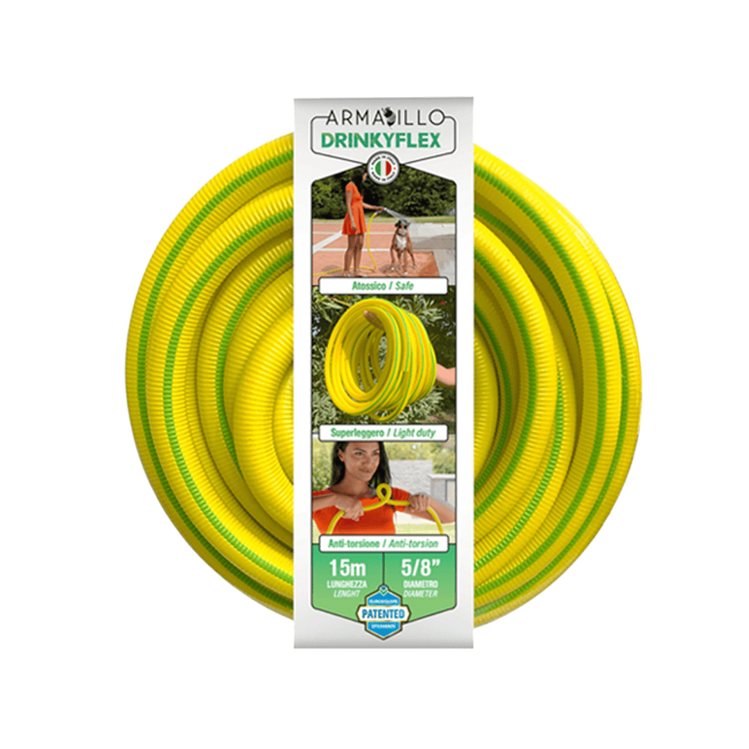 Lightweight Garden Hose (15 / 25 m) - 5/8" + Quick Connectors (It's Light Drinkyflex)
