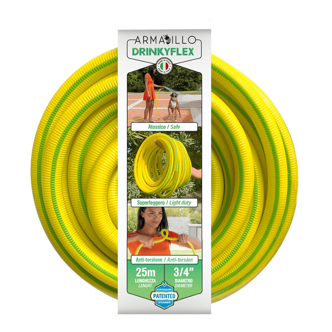 Lightweight Garden Hose  (15 / 25 m) - 3/4" + Quick Connectors (It's Light Drinkyflex)