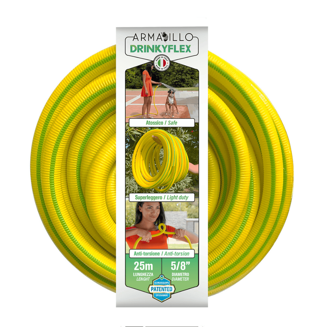 Lightweight Garden Hose (15 / 25 m) - 5/8" + Quick Connectors (It's Light Drinkyflex)