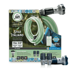 Lightweight Garden Hose (15 / 25 m)  - 5/8'' + Nuzzle + Quick Connectors (It's Light Stile Italiano)