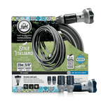Lightweight Garden Hose (15 / 25 m)  - 5/8'' + Nuzzle + Quick Connectors (It's Light Stile Italiano)