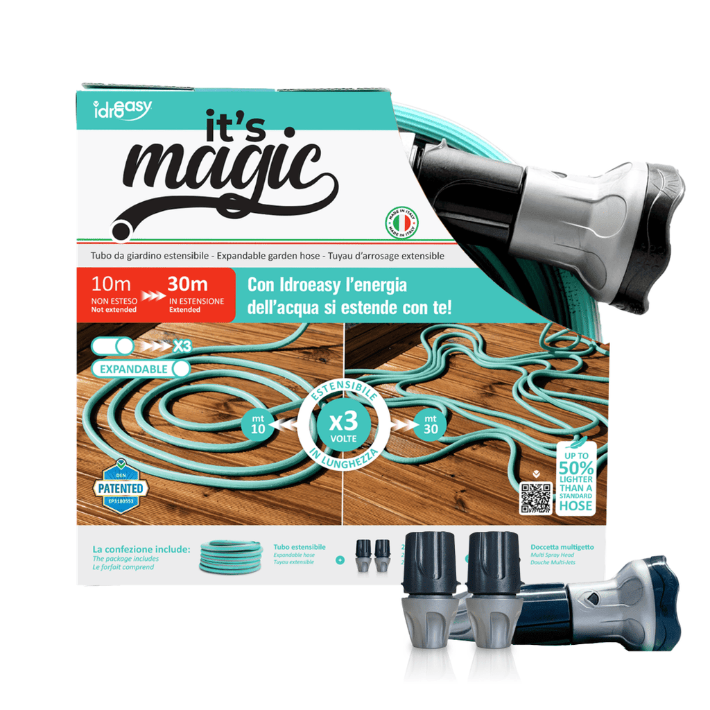 Expandable Garden Hose (7,5 / 15 / 22,5 / 30 m)- 1/2'' + Nozzle + Quick Connectors (It's Magic Smart)