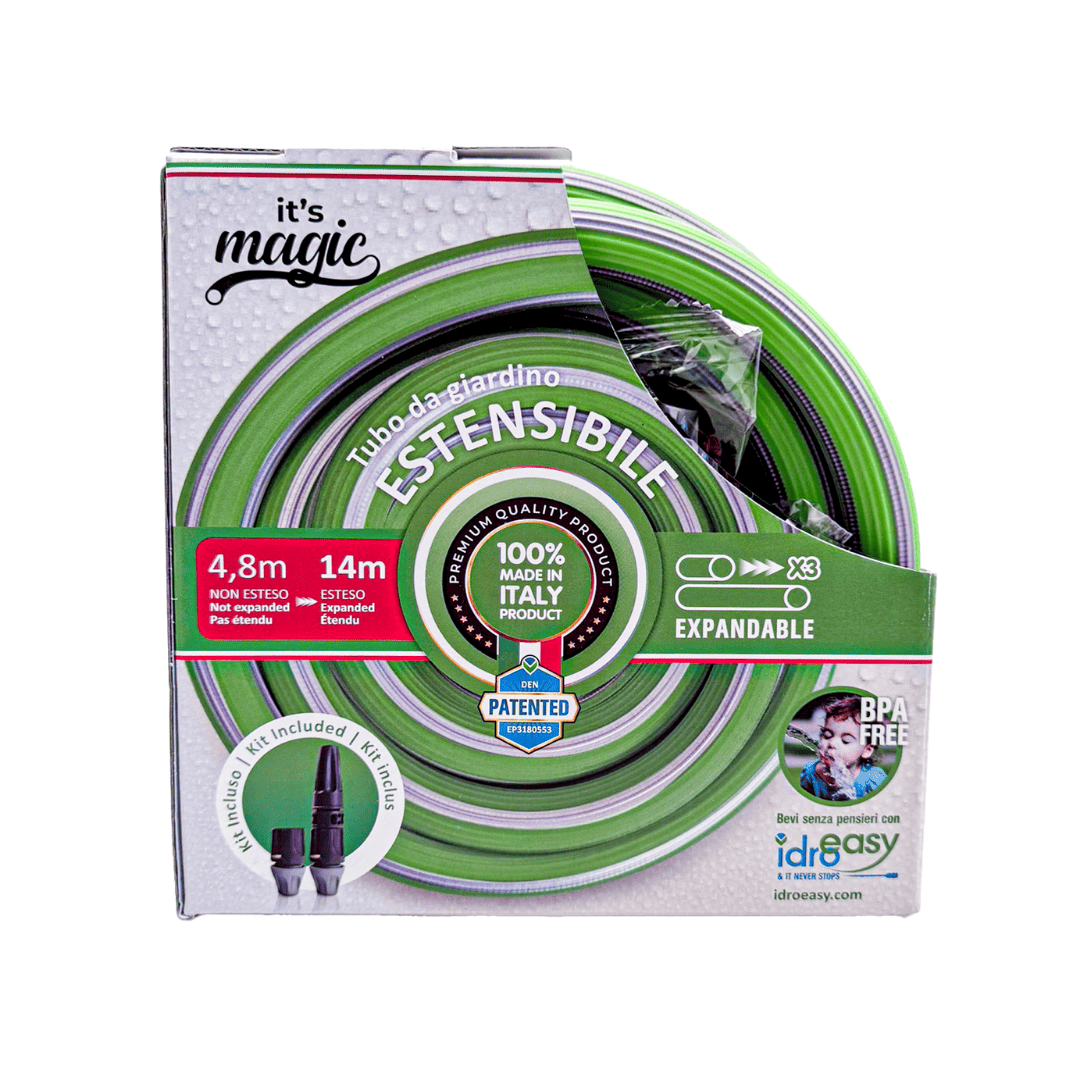 Expandable Garden Hose (7 / 14 m) - 1/2'' + Nozzle + Quick Connectors (It's Magic Smart Open)
